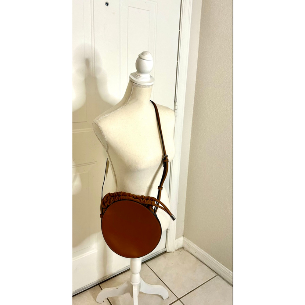 Zara Basic Collection Brown Circle Crossbody Bag - image 7